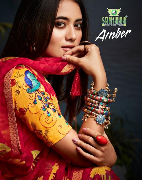 Sanskar Amber Brasso Designer Embroidery Saree Collection